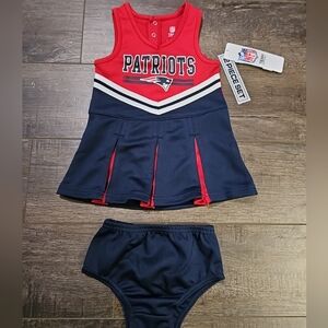 NFL New England Patriots Baby Girls Cheer Uniform Size 18 Months New With Tags